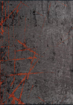 Crack Dark Terra - Charcoal Rug