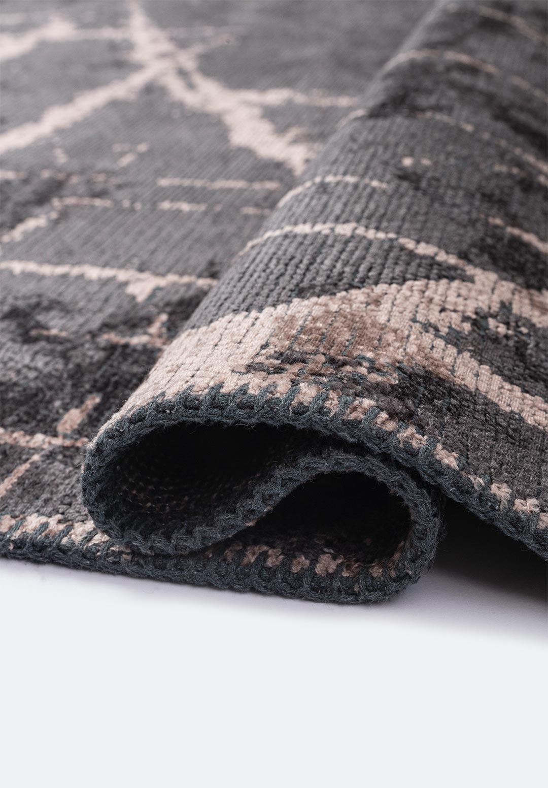 Crack Copper - Charcoal Rug