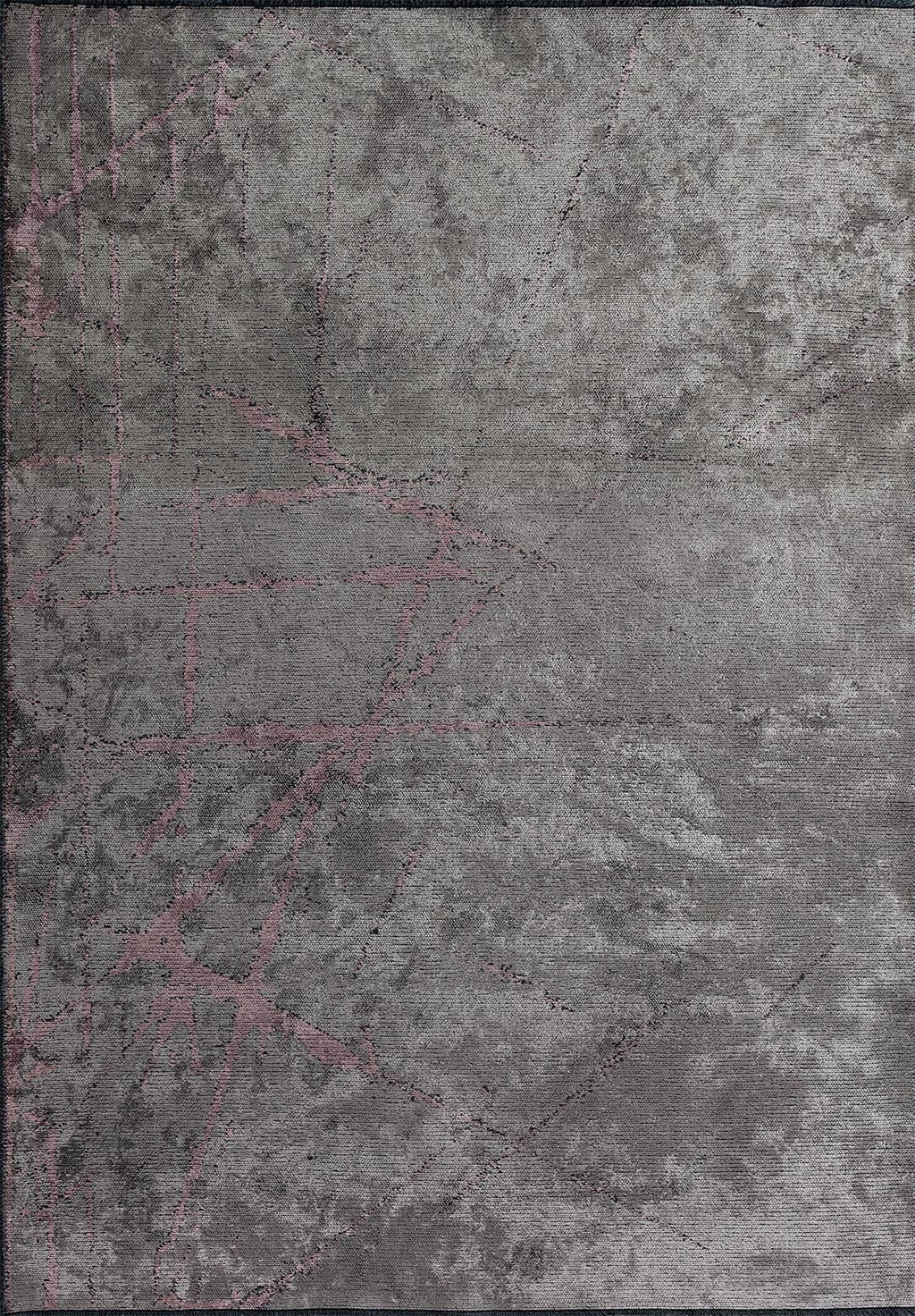 Crack Damson - Grey Rug