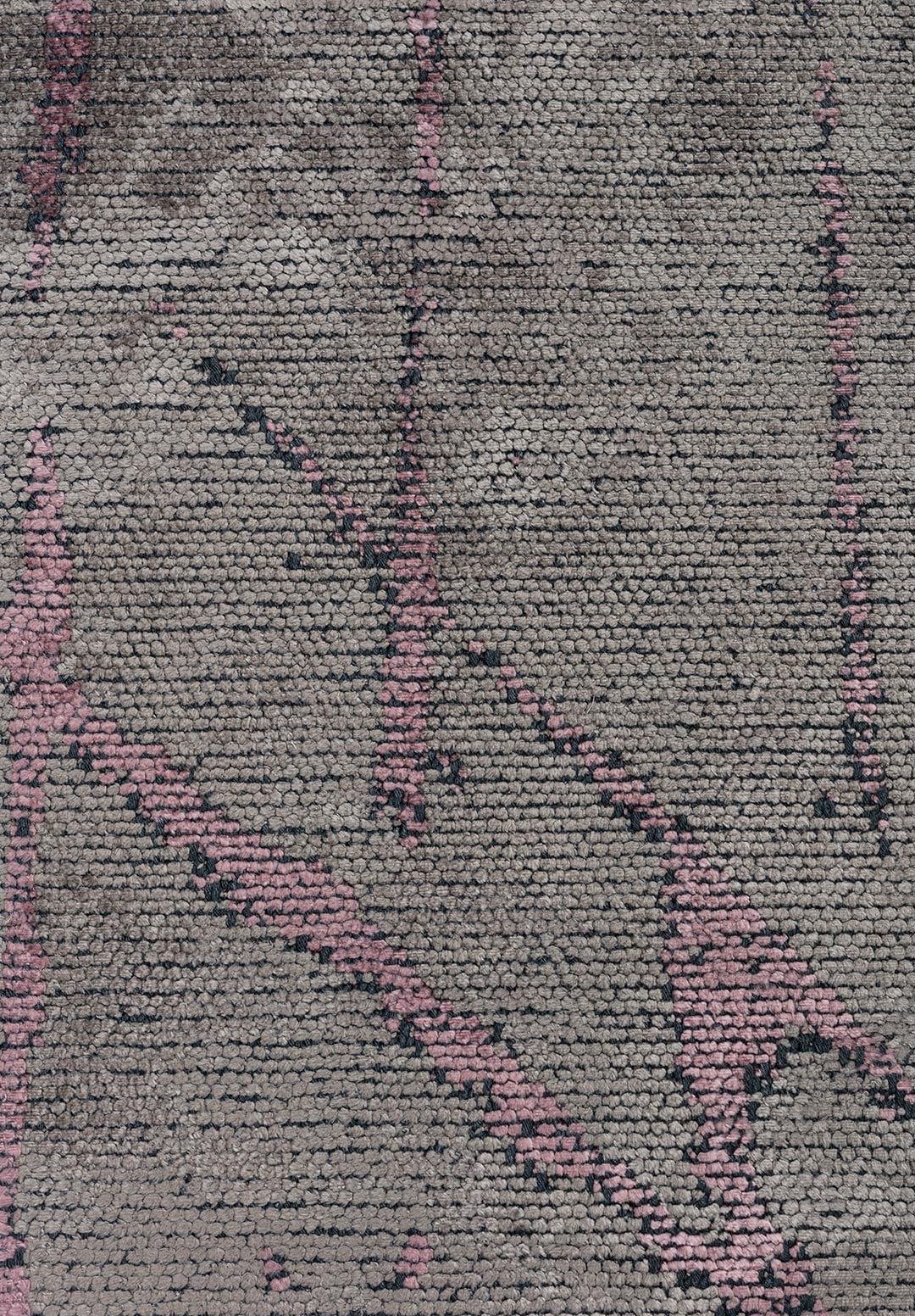 Crack Damson - Grey Rug