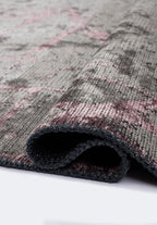 Crack Damson - Grey Rug