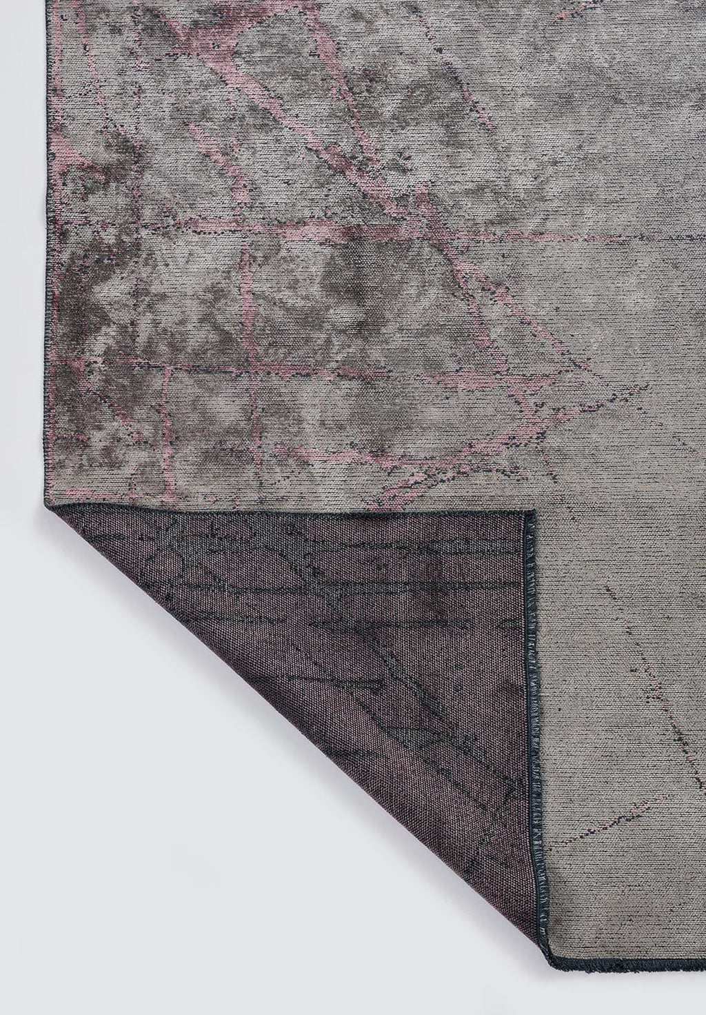 Crack Damson - Grey Rug