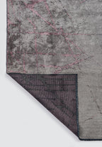 Crack Damson - Grey Rug
