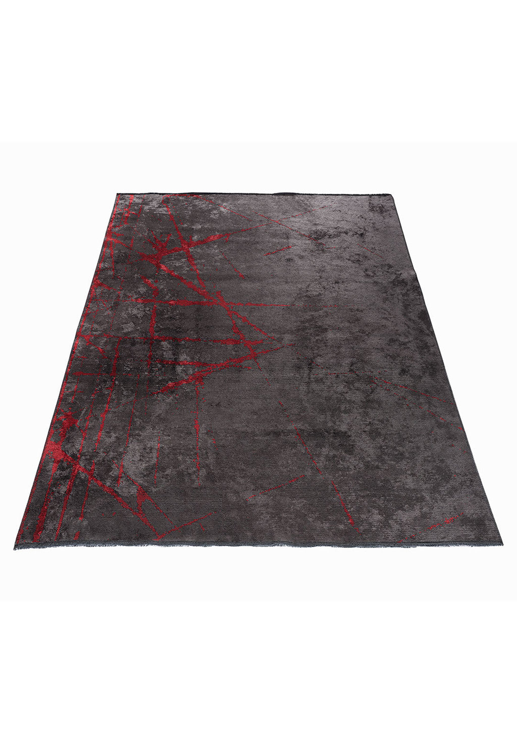 Crack Red - Charcoal Rug