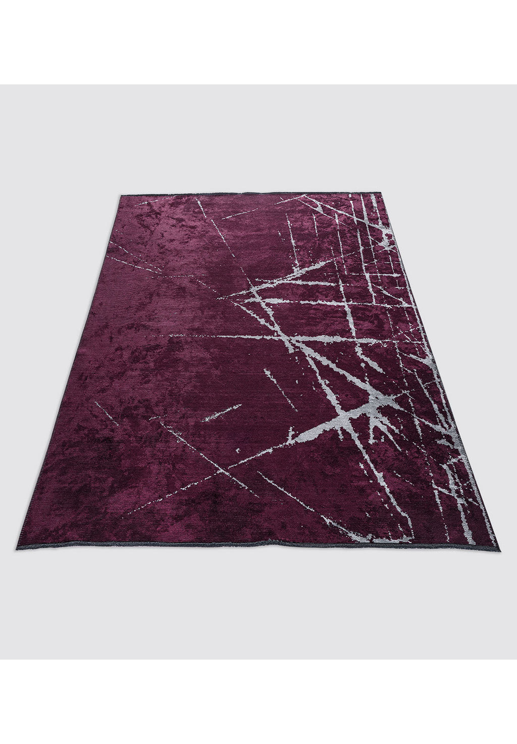 Crack Ice Blue - Dark Damson Rug