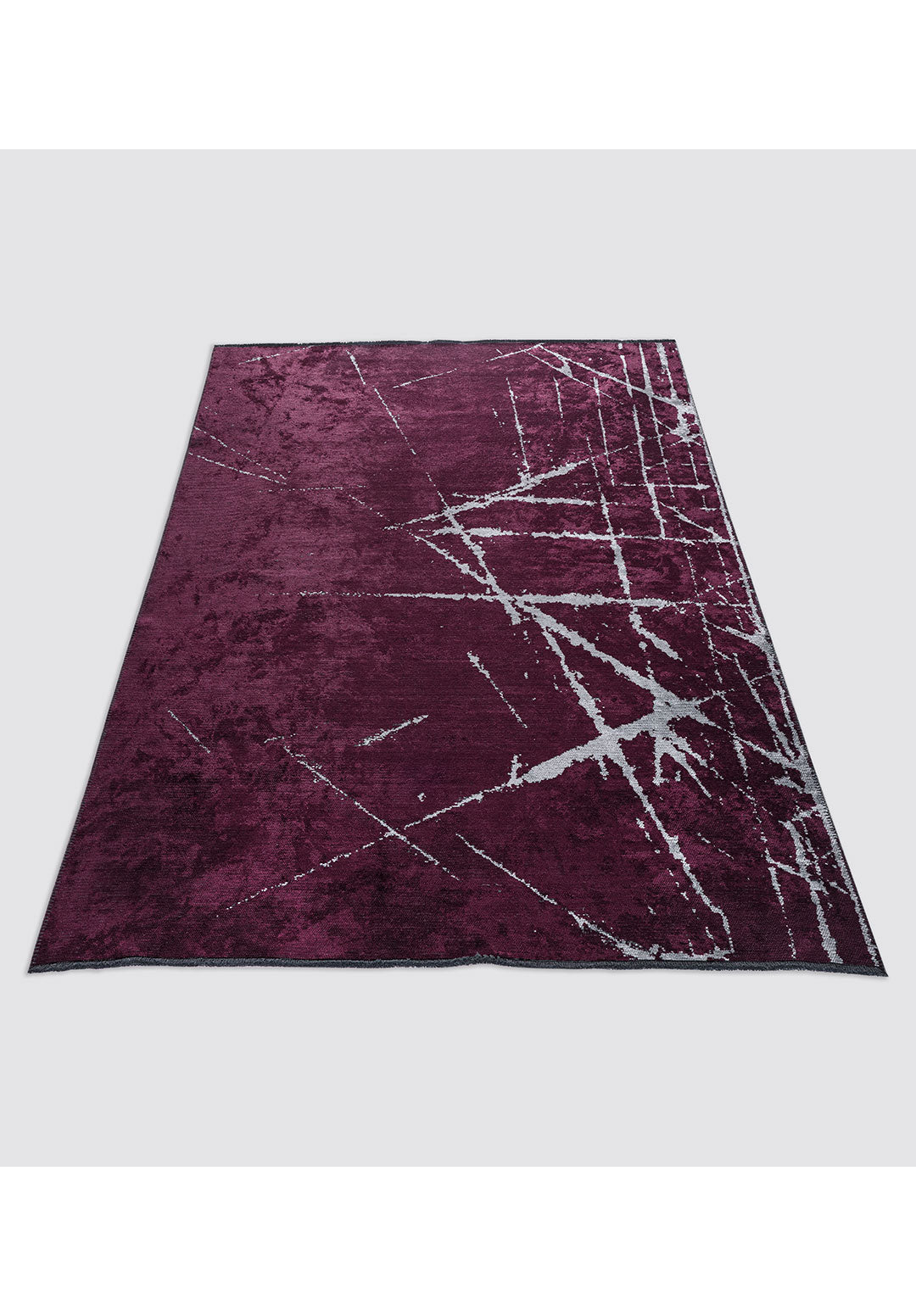 Crack Ice Blue - Dark Damson Rug