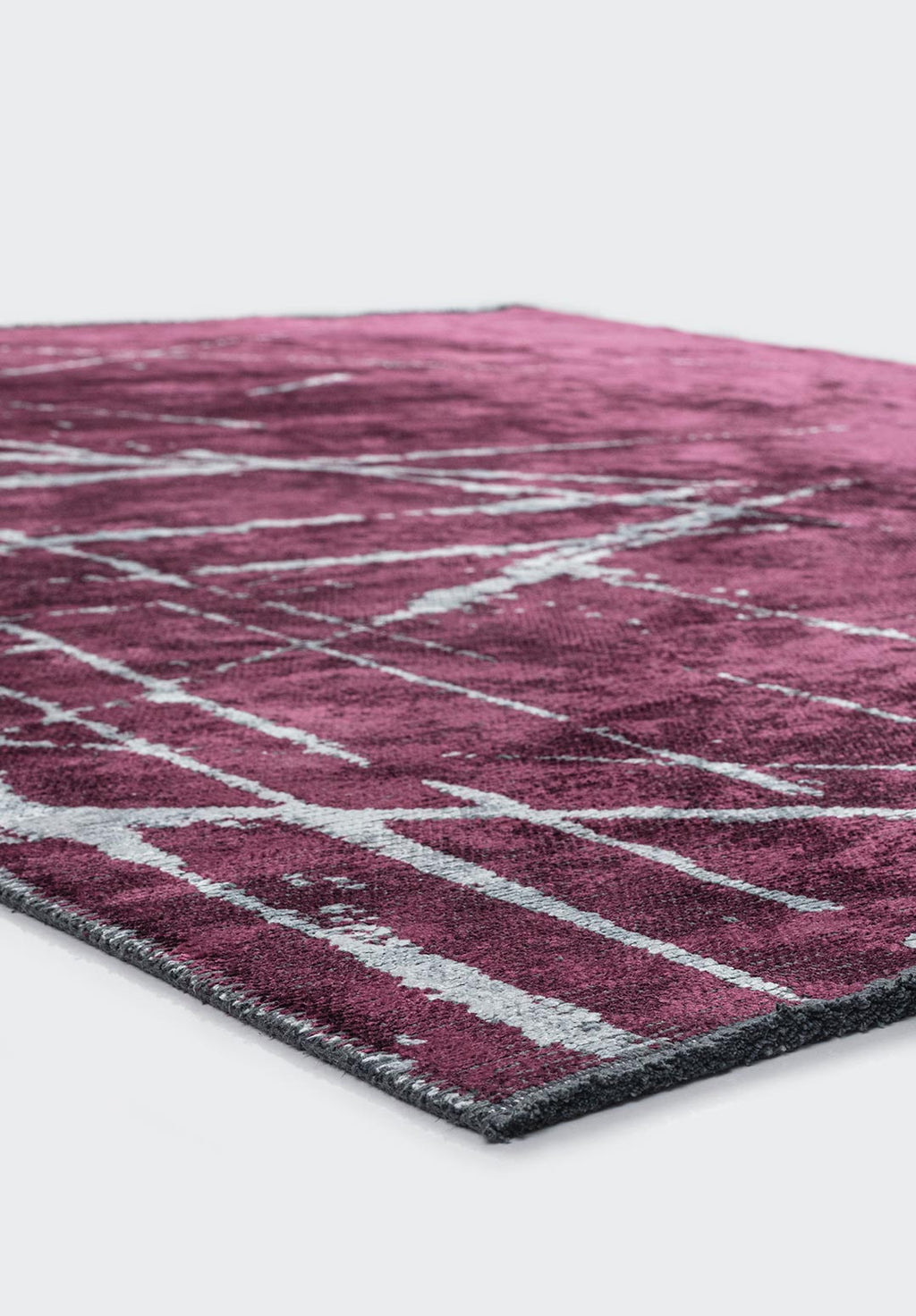 Crack Ice Blue - Dark Damson Rug