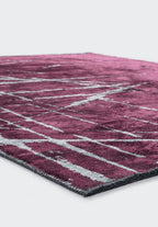 Crack Ice Blue - Dark Damson Rug
