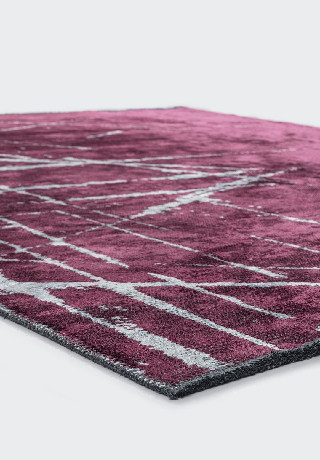 Crack Ice Blue - Dark Damson Rug