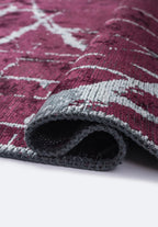 Crack Ice Blue - Dark Damson Rug