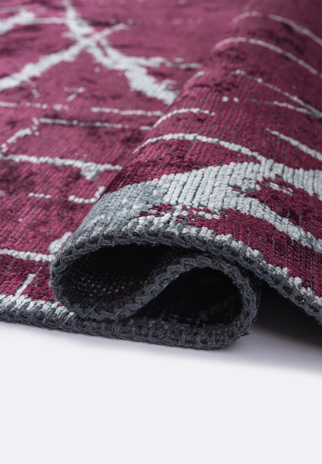 Crack Ice Blue - Dark Damson Rug