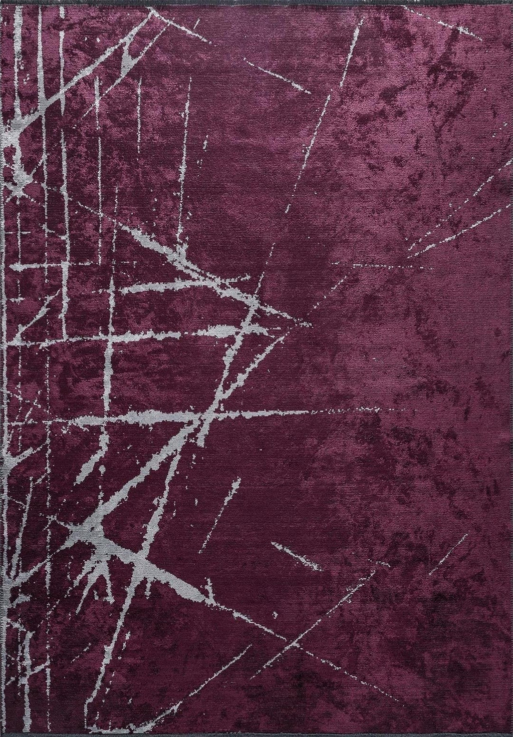 Crack Ice Blue - Dark Damson Rug