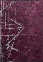 Crack Ice Blue - Dark Damson Rug