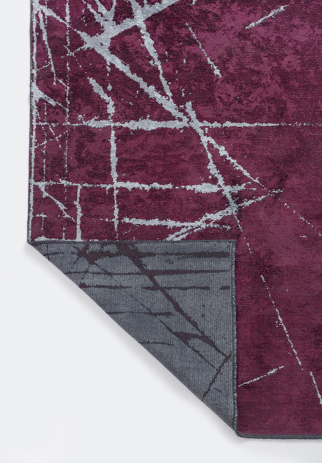 Crack Ice Blue - Dark Damson Rug