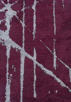 Crack Ice Blue - Dark Damson Rug