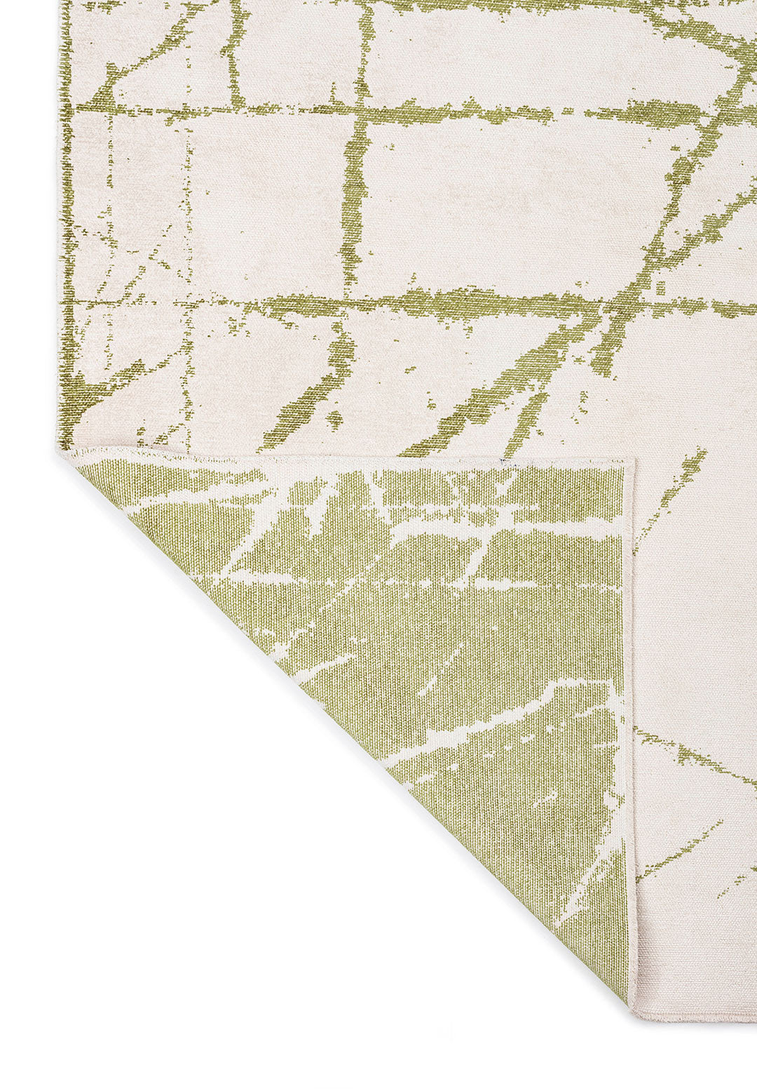 Crack Green - Ecru Rug