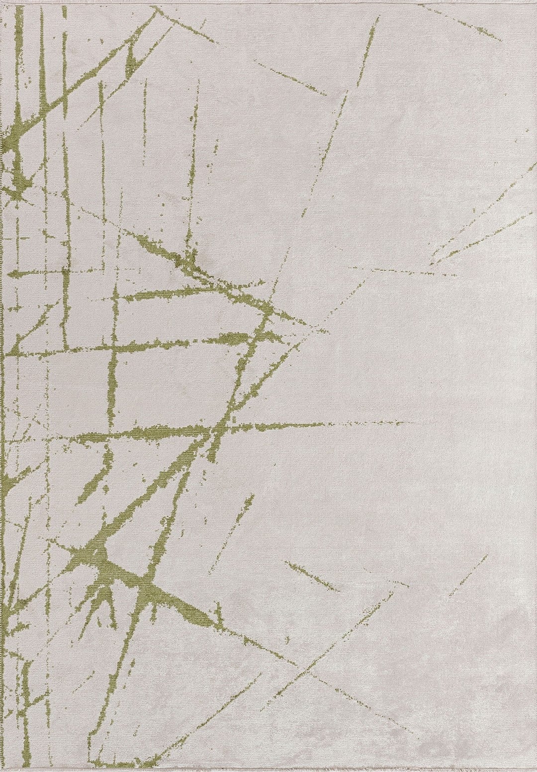 Crack Green - Ecru Rug