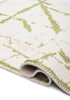 Crack Green - Ecru Rug