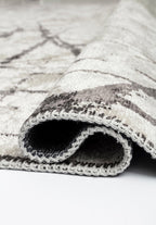 Crack Dark Grey - Ecru Rug