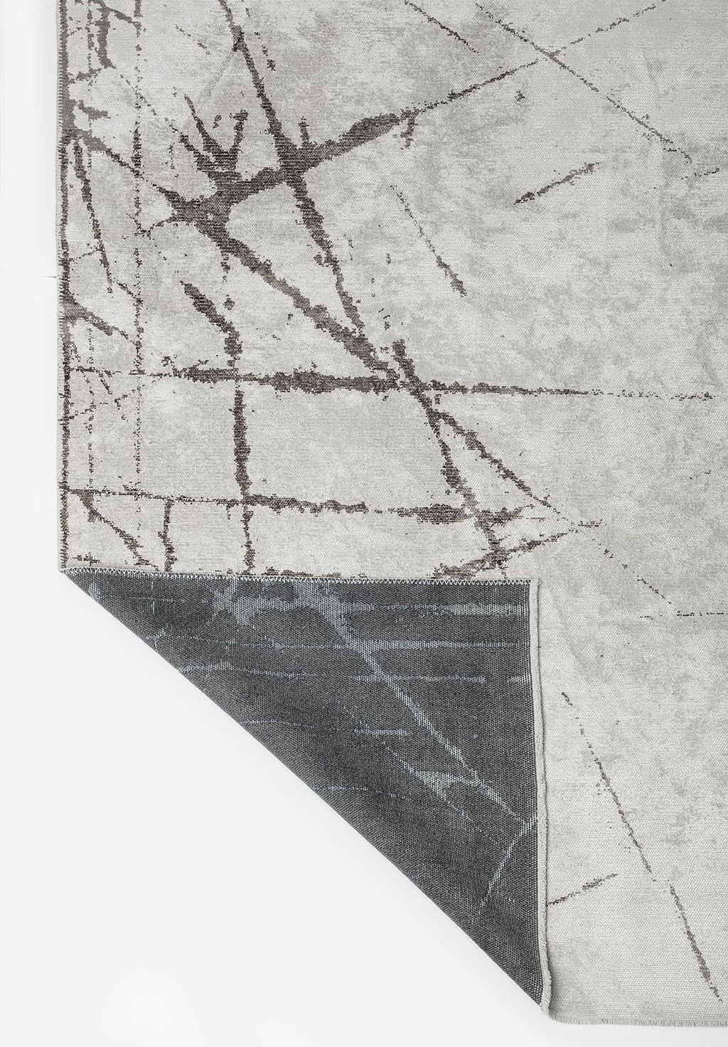 Crack Dark Grey - Ecru Rug