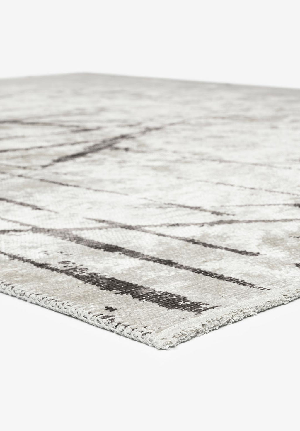 Crack Dark Grey - Ecru Rug