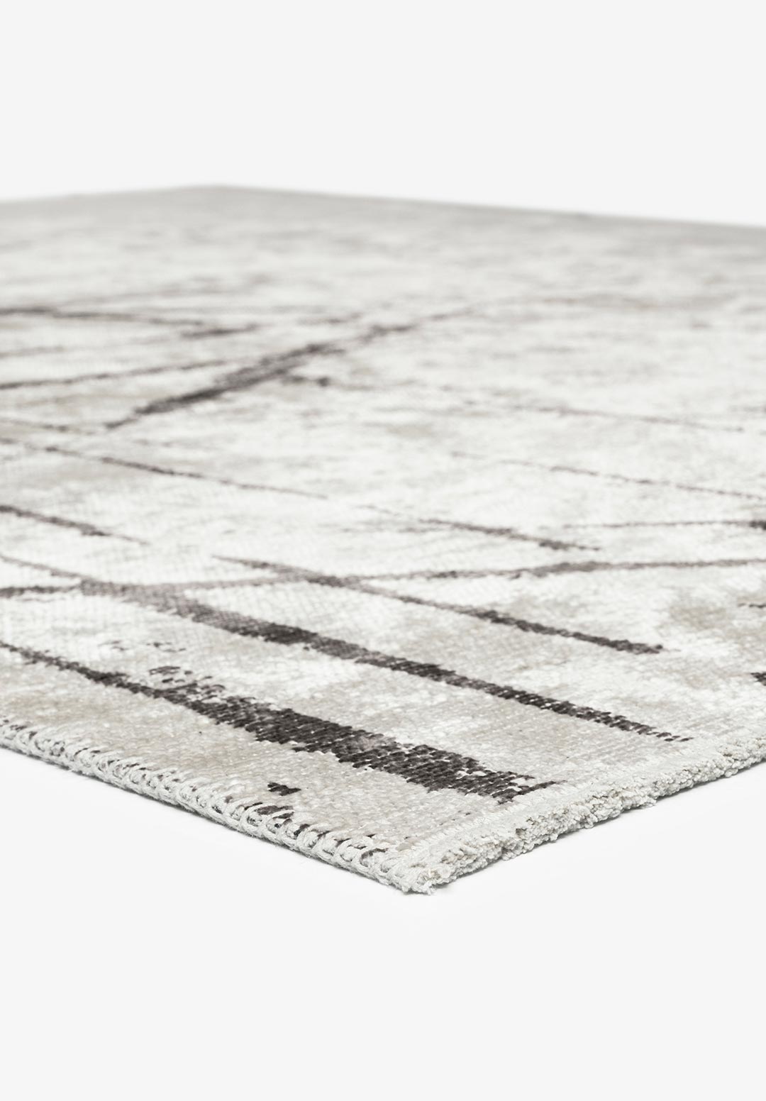 Crack Dark Grey - Ecru Rug