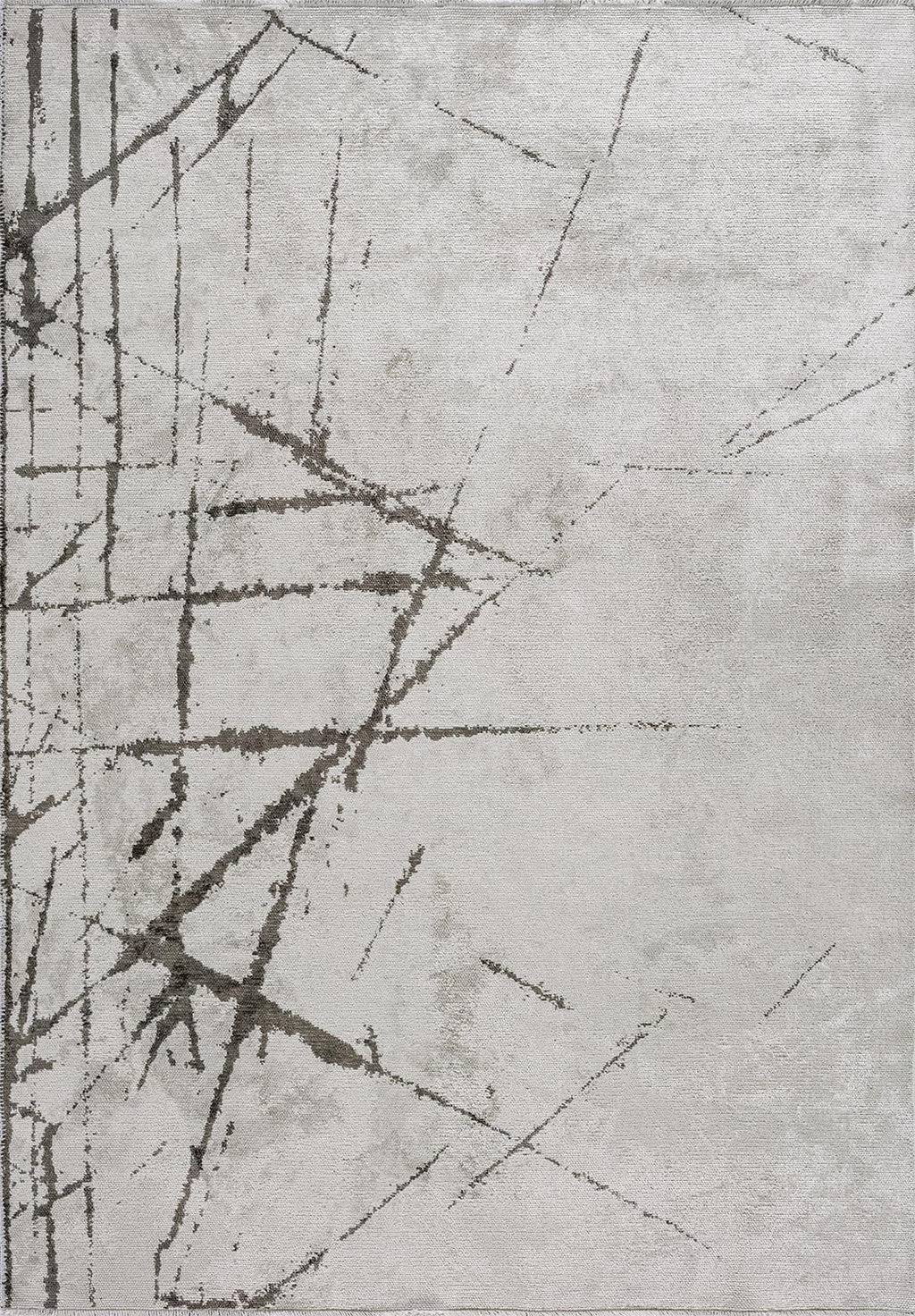 Crack Dark Grey - Ecru Rug