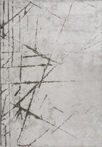 Crack Dark Grey - Ecru Rug