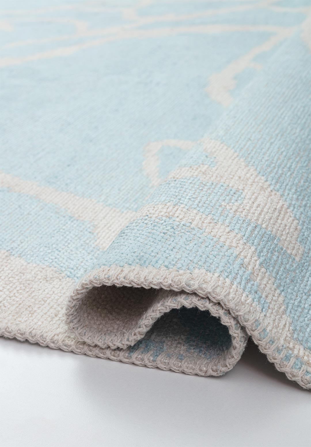 Flaw Ecru - Ice Blue Rug