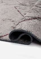 Spider Dark Damson - Dark Grey Rug