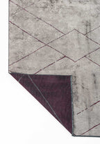 Spider Dark Damson - Dark Grey Rug