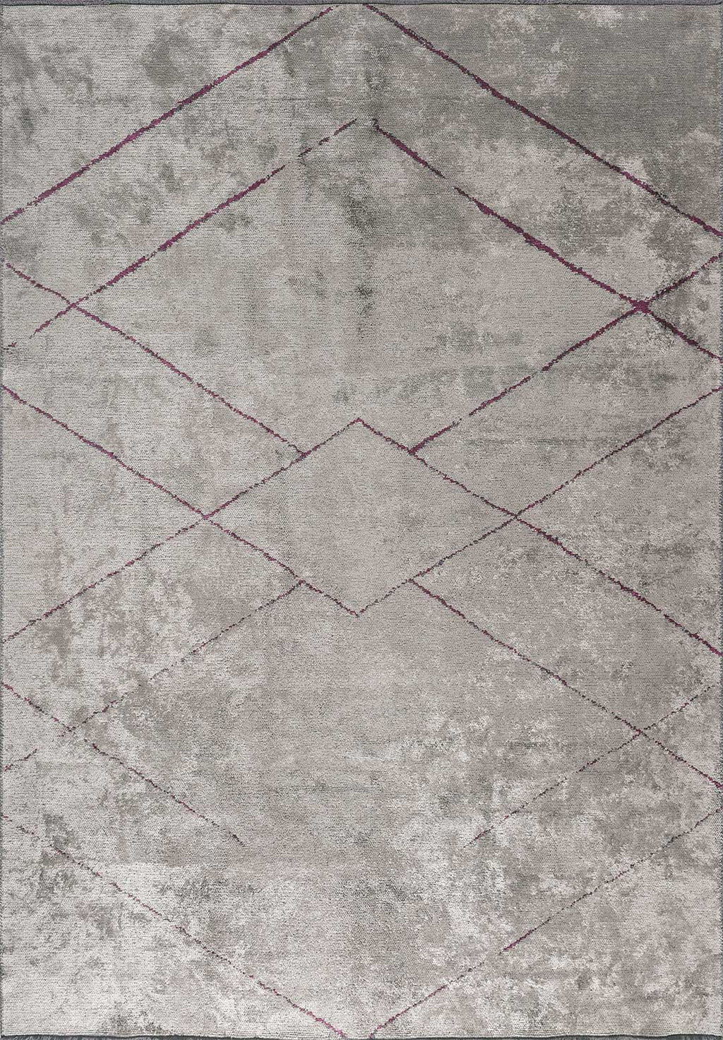 Spider Dark Damson - Dark Grey Rug