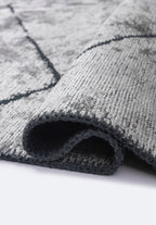 Spider Matte Black - Light Grey Rug