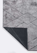 Spider Matte Black - Light Grey Rug