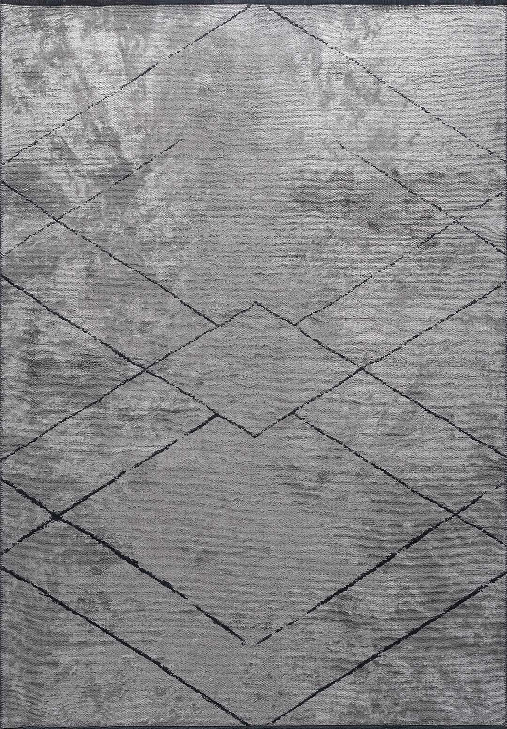 Spider Matte Black - Light Grey Rug
