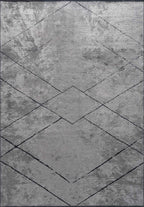 Spider Matte Black - Light Grey Rug