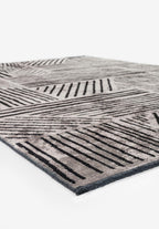 Field Black - Light Grey Rug