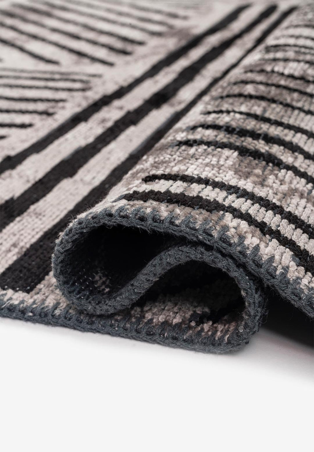 Field Black - Light Grey Rug