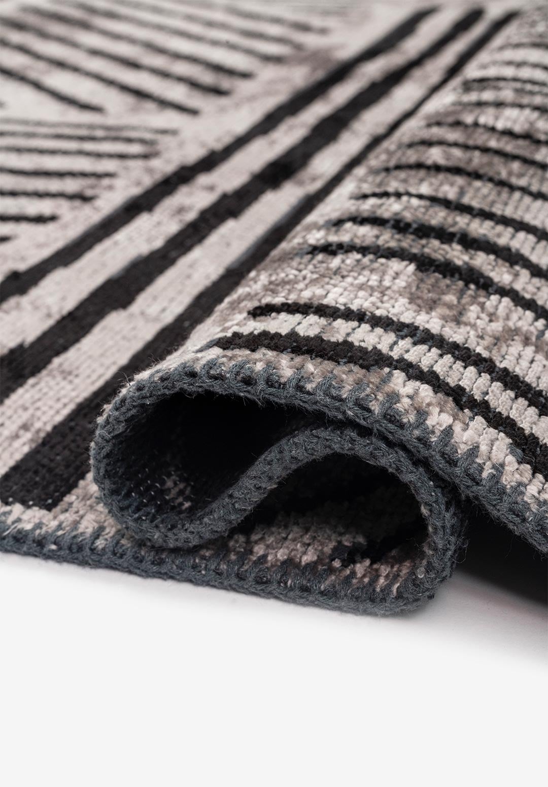 Field Black - Light Grey Rug