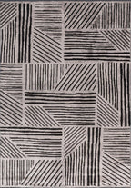 Field Black - Light Grey Rug