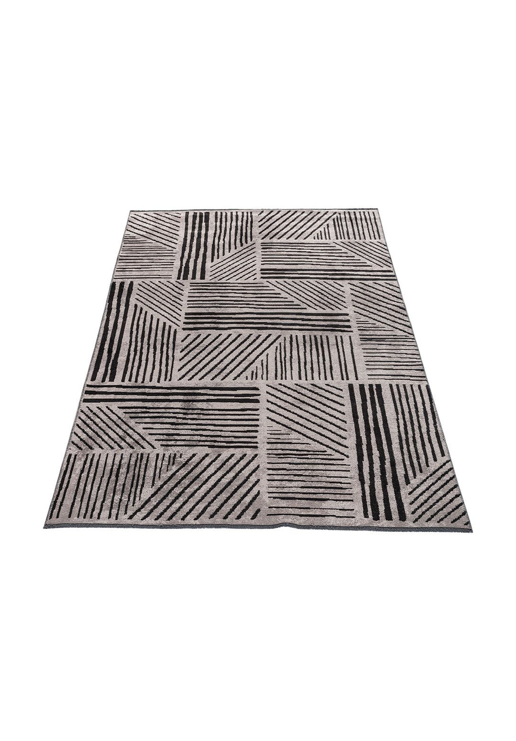 Field Black - Light Grey Rug