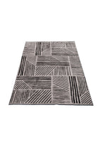 Field Black - Light Grey Rug