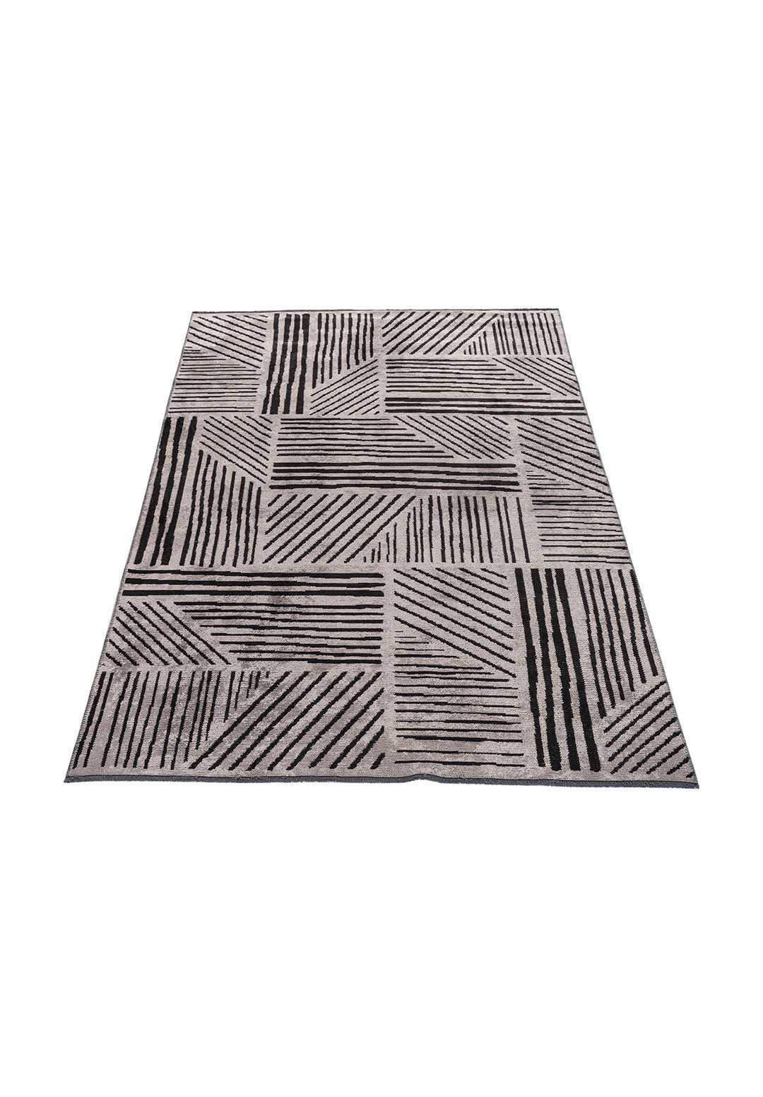 Field Black - Light Grey Rug