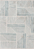 Field Blue - Ecru Rug
