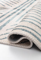 Field Blue - Ecru Rug