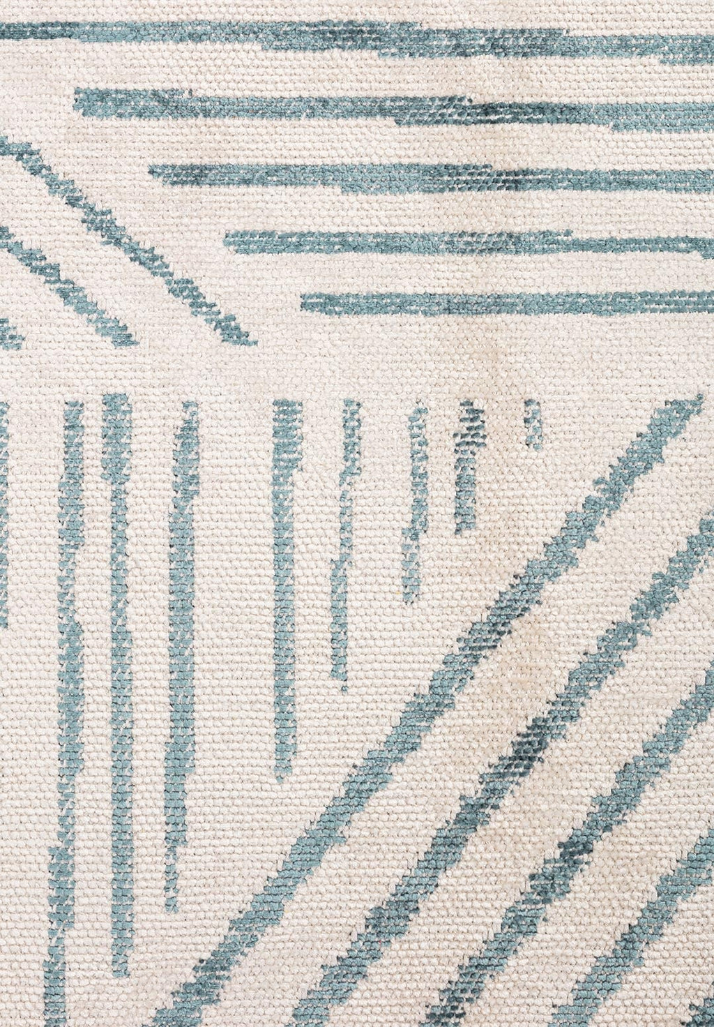 Field Blue - Ecru Rug