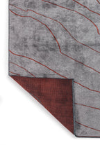 Curve Light Grey - Dark Terra Rug