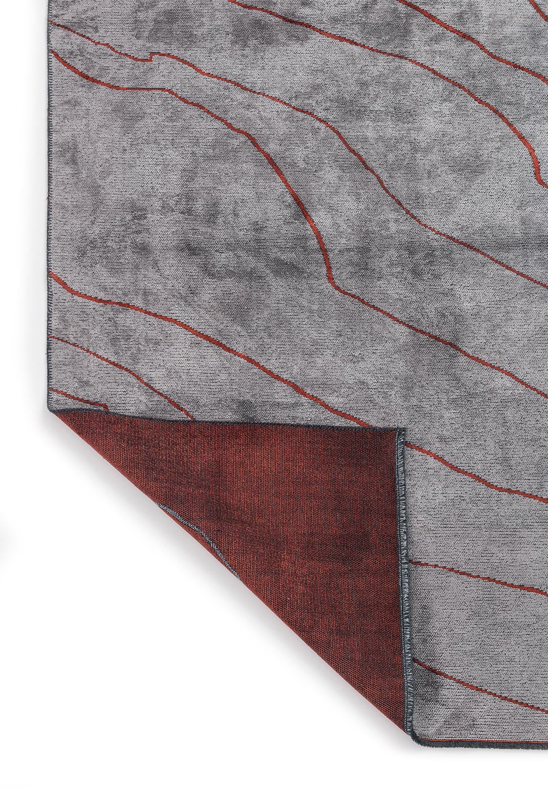 Curve Light Grey - Dark Terra Rug
