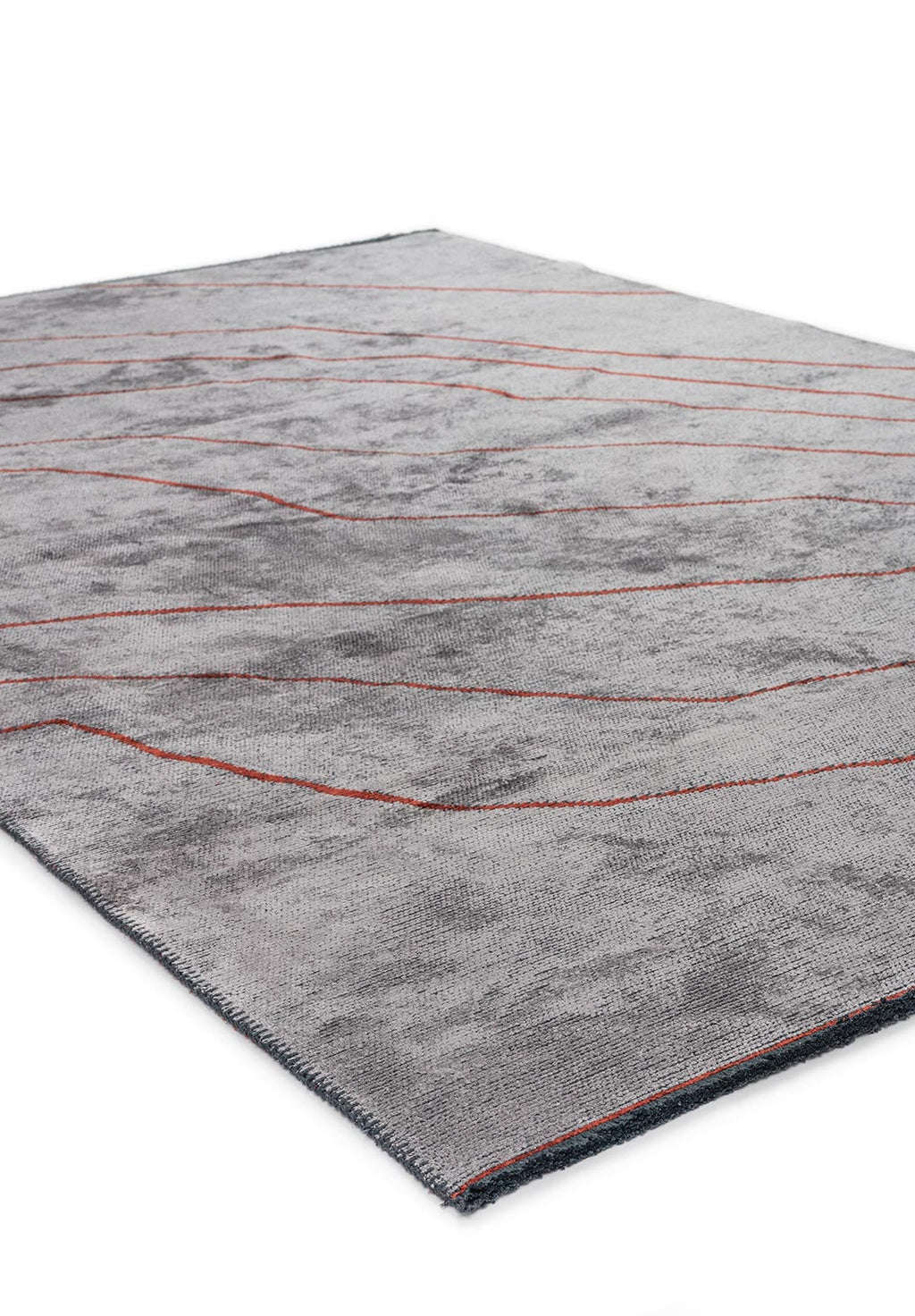 Curve Light Grey - Dark Terra Rug