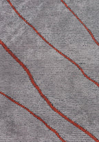 Curve Light Grey - Dark Terra Rug